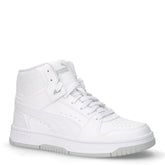 Rebound Slam Mid sneaker in ecopelle ragazzo bianco grigio chiaro | Boscaini Scarpe