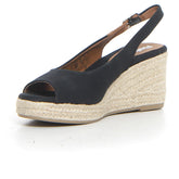 Sandalo con zeppa nero | Boscaini Scarpe