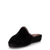 Ciabatta in tessuto con zeppa nero | Boscaini Scarpe