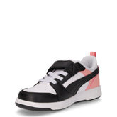 Rebound V6 Lo sneaker da bambino in ecopelle bianco nero | Boscaini Scarpe