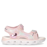 Clelia sandalo in tessuto con luci bambina rosa | Boscaini Scarpe