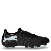Future 9 Play FG/AG scarpa da calcio in ecopelle nero azzurro | Boscaini Scarpe
