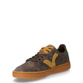 Sneaker in pelle scamosciata marrone giallo | Boscaini Scarpe