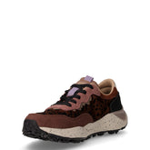 Tecla sneaker in pelle scamosciata e tessuto marrone | Boscaini Scarpe