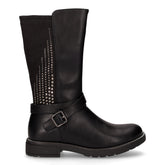 Stivale in ecopelle e tessuto con glittter bambina nero | Boscaini Scarpe