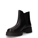 Stivaletto in pelle con suola chunky nero | Boscaini Scarpe
