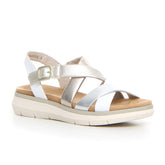 Sandalo bianco argento oro | Boscaini Scarpe