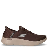 Go Walk Flex Hands Up sneaker in tessuto slip-ins cioccolato | Boscaini Scarpe