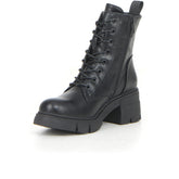 Stivaletto stringato con tacco nero | Boscaini Scarpe