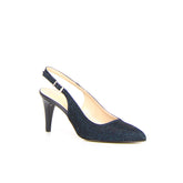 Décolleté a punta modello Chanel blu lurex | Boscaini Scarpe