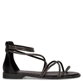 Sandalo con strass nero | Boscaini Scarpe