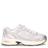 530 sneaker in ecopelle e tessuto argento metallizzato | Boscaini Scarpe