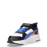 Trinity 2 sneaker in tessuto ed ecopelle bambino bianco blu arancio | Boscaini Scarpe