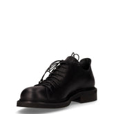 Stringata casual in pelle nero | Boscaini Scarpe
