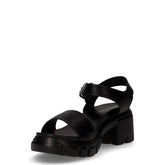 Sandalo in ecopelle con tacco nero | Boscaini Scarpe
