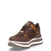 Sneaker in ecopelle e tessuto marrone | Boscaini Scarpe