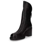 Stivale con tacco in pelle nero | Boscaini Scarpe