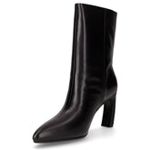 Tronchetto a punta in pelle nero | Boscaini Scarpe