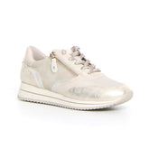 Sneaker con zip laterale beige gold - Sneakers Donna | Boscaini Scarpe