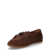 Stringata casual in tessuto con perline caffè | Boscaini Scarpe
