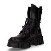 Anfibio con tacco in ecopelle nero | Boscaini Scarpe