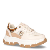 Sneaker in ecopelle e tessuto beige - LAURA BIAGIOTTI | Boscaini Scarpe