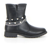 Stivaletto con zip bambina black | Boscaini Scarpe