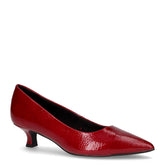 Décolleté a punta in ecopelle rosso | Boscaini Scarpe