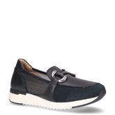 Mocassino casual in tessuto e pelle oceano - Mocassini Donna | Boscaini Scarpe