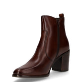 Tronchetto in pelle con zip marrone | Boscaini Scarpe
