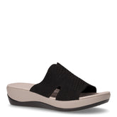 Ciabatta in tessuto con zeppa nero | Boscaini Scarpe