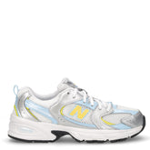 530 sneaker in ecopelle e tessuto ragazza argento | Boscaini Scarpe