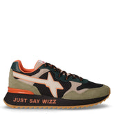 Yak sneaker in tessuto e pelle militare nero taupe | Boscaini Scarpe