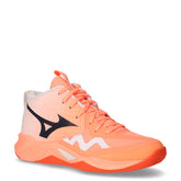 Wave Momentum Pro Mid scarpa da pallavolo in tessuto ed ecopelle arancione bianco | Boscaini Scarpe