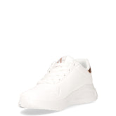 Uno lite shimmer along sneaker in ecopelle bianco | Boscaini Scarpe