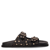 Ciabatta con borchie nero | Boscaini Scarpe