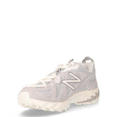 610 sneaker in pelle e tessuto grigio | Boscaini Scarpe