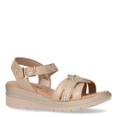 Sandalo con zeppa gold - Sandali Con Tacco Donna | Boscaini Scarpe