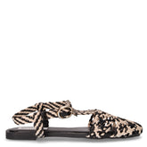 Slingback in gomma intrecciato bicolore nero beige | Boscaini Scarpe