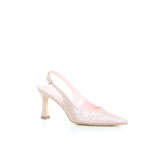 Décolleté a punta slingback nude glitter - Slingback | Boscaini Scarpe