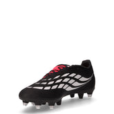 Predator league FG 5701140737935<BR>scarpa da calcio in tessuto sintetico con tacchetti nero rosso | Boscaini Scarpe