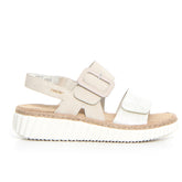 Sandalo con zeppa beige gold - Sandali Con Tacco Donna | Boscaini Scarpe