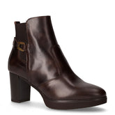 Tronchetto in pelle con zip testa di moro | Boscaini Scarpe