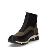 Sneaker in ecopelle e tessuto verde nero | Boscaini Scarpe