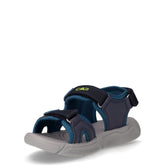 Strolly sandalo sportivo in ecopelle e tessuto tecnico blu petrolio | Boscaini Scarpe
