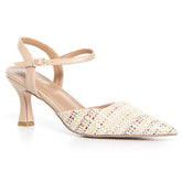 Sandalo con tacco apricot | Boscaini Scarpe