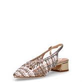 Slingback in ecopelle oro bianco argento | Boscaini Scarpe