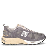 878 sneaker in pelle e tessuto grigio scuro | Boscaini Scarpe