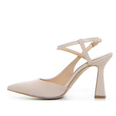 Sandalo con tacco in ecopelle nude - DU SIMON | Boscaini Scarpe