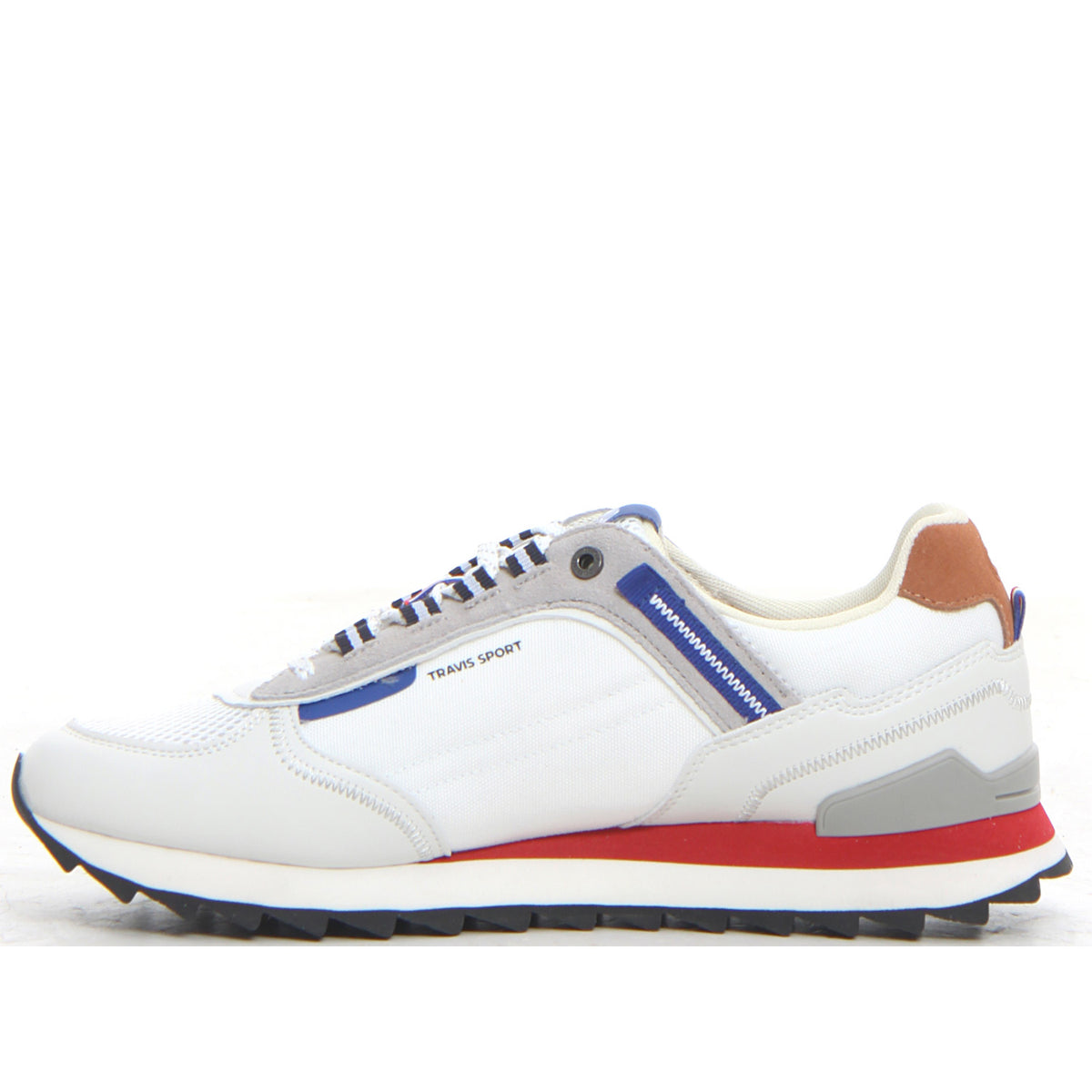 Colmar Travis Authentic 002 Scarpa Da Uomo - Bianco/Navy - Tessuto Tecnico Con Nastro Tricolore